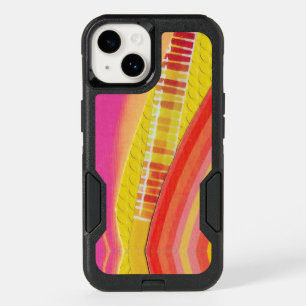 pink orange and yellow waves OtterBox iPhone 14 case