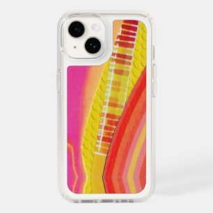 pink orange and yellow waves speck iPhone 14 case