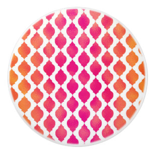 Pink & Orange Arabian Moroccan Glam Indian Theme Ceramic Knob