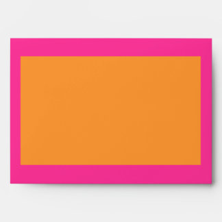 Pink Orange Bat Mitzvah Sweet 16 Birthday Monogram Envelope