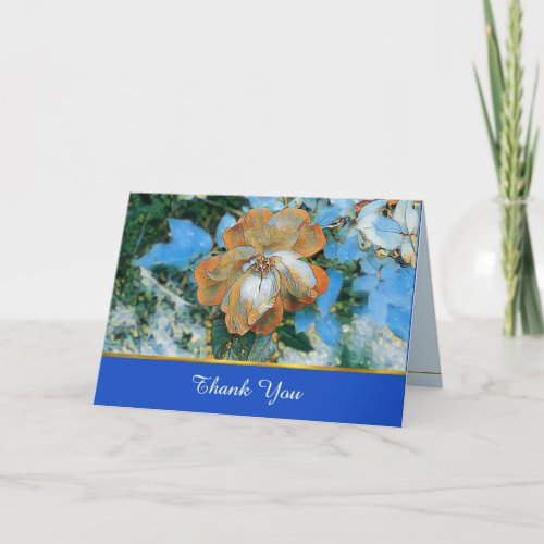 Pink Orange Bereavement Thank You Card