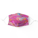 Pink Orange Blue Abstract Swirl | Custom Cloth Face Mask