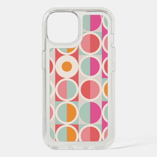 Pink Orange Blue Geometric Pattern iPhone 15 Case