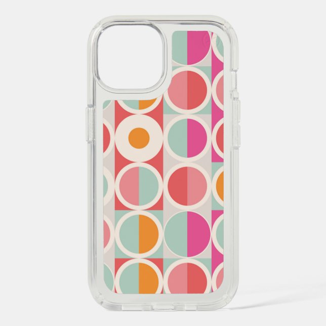 Pink Orange Blue Geometric Pattern Speck iPhone Case (Front)