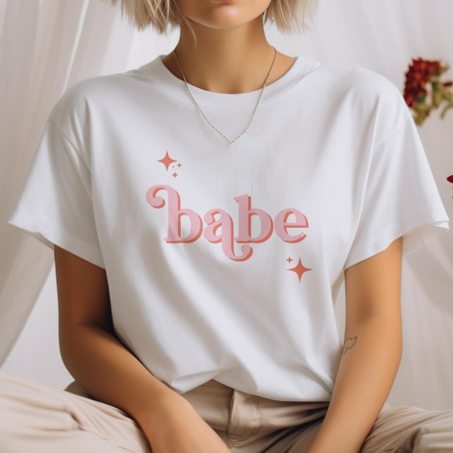 PINK ORANGE Disco Babe Bridal Party hen DO Shirt (Creator Uploaded)