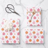 Elegant Pumpkins Gender Neutral Baby Shower Wrapping Paper Sheets