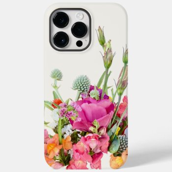 Pink & Orange Floral Bouquet Case-mate Ip Case-mate Iphone 14 Pro Max Case by StyledbySeb at Zazzle