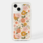Pink &amp; Orange Flower Garden Pattern Speck iPhone 14 Case