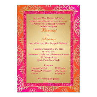 Pink And Orange Invitations 2