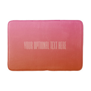 Pink Orange Gradient custom text bath mats