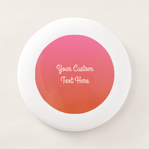 Pink - Orange Gradient custom text frisbee