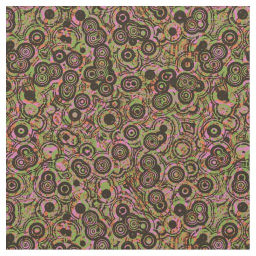 pink orange green black geometric fabric