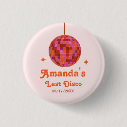Pink Orange Groovy Last disco Bachelorette Button