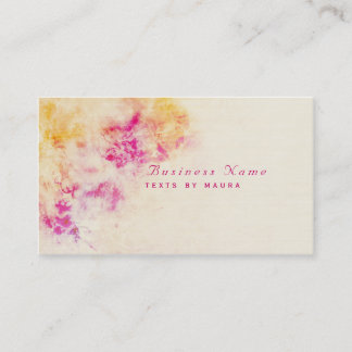 Pink Orange Grunge Girly Beauty Business Card