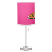Pink Orange Jungle Safari Tiger Animal   Table Lamp (Left)