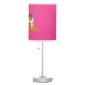 Pink Orange Jungle Safari Tiger Animal   Table Lamp (Right)