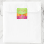 Pink Orange Lime Floral Candy Buffet Sticker (Bag)
