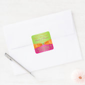 Pink Orange Lime Floral Candy Buffet Sticker (Envelope)