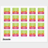 Pink Orange Lime Floral Candy Buffet Sticker (Sheet)