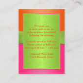 Pink, Orange, Lime Floral, Hearts Enclosure Card (Back)