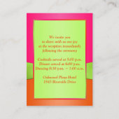 Pink, Orange, Lime Floral, Hearts Enclosure Card 2 (Back)