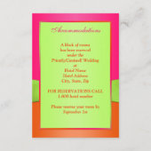 Pink Orange Lime Floral Joined Hearts Insert Card (Back)