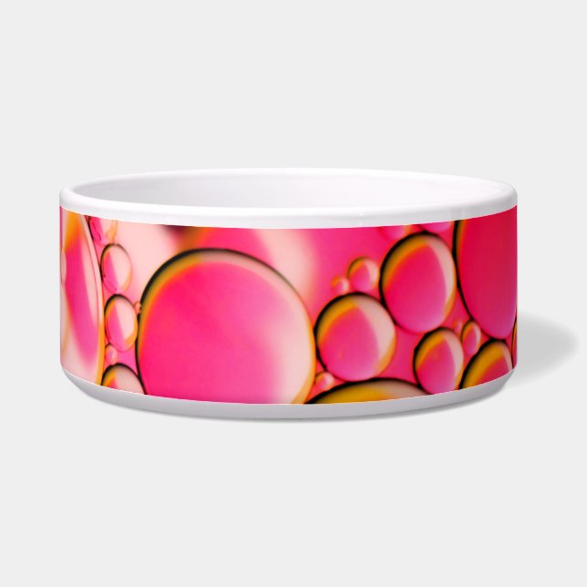 Pink & Orange Liquid Bubbles, DIY Image or Art Bowl (Right)