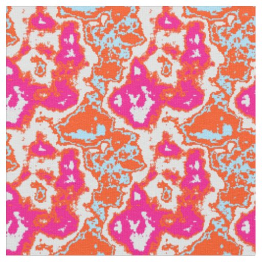 Pink Orange Mix Abstract Marble Modern Pattern Fabric