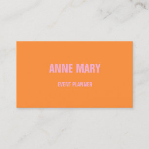 Pink Orange Modern Bright Colorful Professional  Business Card
