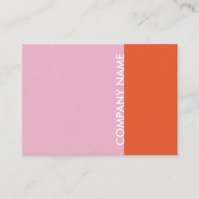 Pink Orange Modern Business Card (Front)