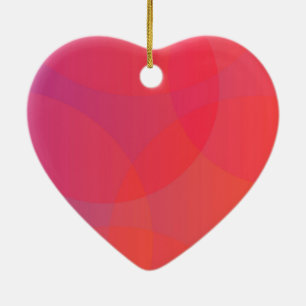 Pink, orange, modern, simple, cool, trendy art ceramic ornament