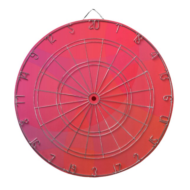 Pink, orange, modern, simple, cool, trendy art dart board (Front)