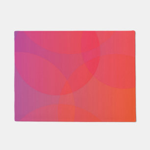 Pink, orange, modern, simple, cool, trendy art doormat