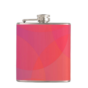Pink, orange, modern, simple, cool, trendy art flask