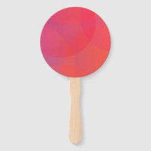 Pink, orange, modern, simple, cool, trendy art hand fan