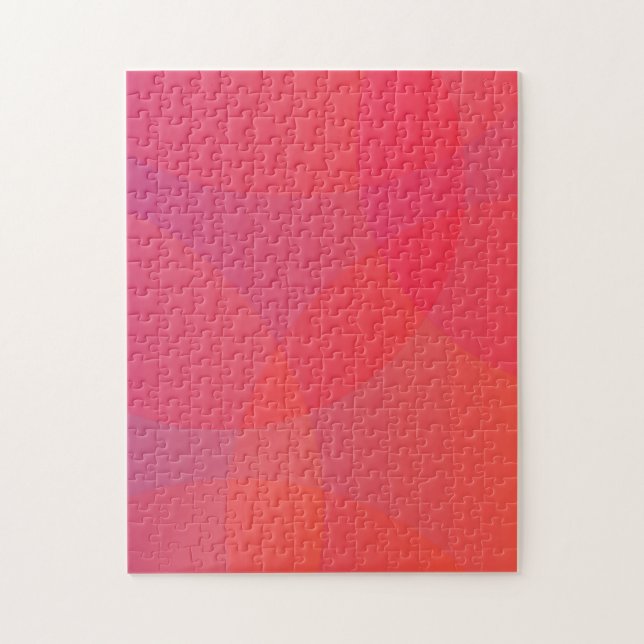 Pink, orange, modern, simple, cool, trendy art jigsaw puzzle (Vertical)