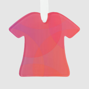 Pink, orange, modern, simple, cool, trendy art ornament