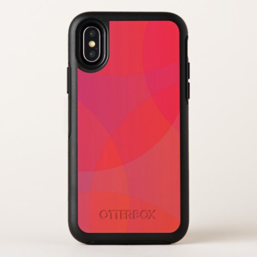 Pink orange modern simple cool trendy art OtterBox symmetry iPhone x case