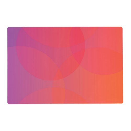 Pink orange modern simple cool trendy art placemat