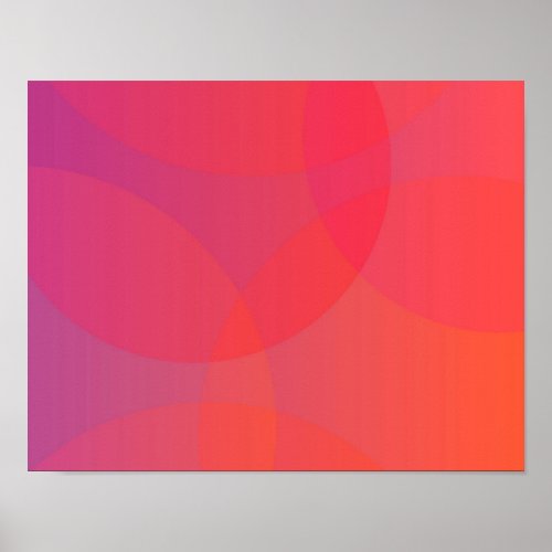 Pink orange modern simple cool trendy art poster