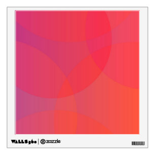Pink, orange, modern, simple, cool, trendy art wall decal