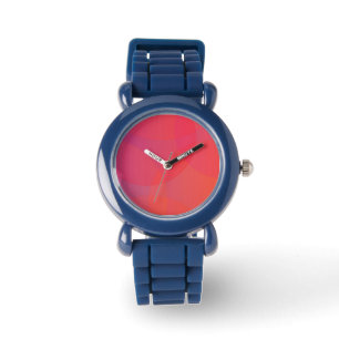 Pink, orange, modern, simple, cool, trendy art watch