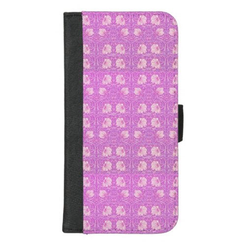 Pink orangepimpernelWilliam Morris pattern reva iPhone 87 Plus Wallet Case
