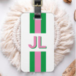 Pink Orange Preppy Personalized Initial Luggage Tag<br><div class="desc">My Pink Orange Preppy Personalized Initial Luggage Tag make finding your luggage a breeze. Personalize with initials for a unique gift.</div>