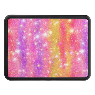 Pink Orange Purple Glitter Sparkle Pattern Hitch Cover