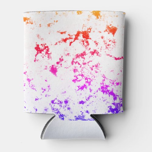 Pink Orange Purple Marble Paint Splash Abstract Can Cooler