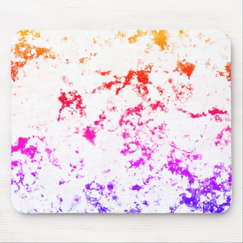 Pink Orange Purple Marble Paint Splash Abstract Mouse Pad