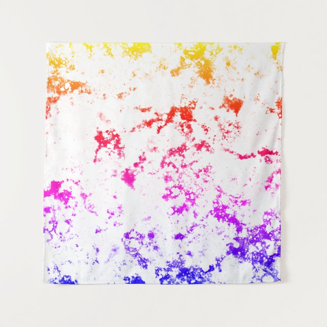 Pink Orange Purple Marble Paint Splash Abstract Tapestry (Front)