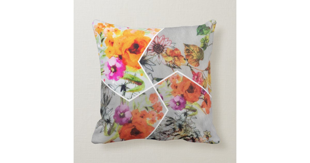 PINK,ORANGE,PURPLE THROW PILLOW