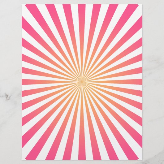Pink & Orange Radial Lines: Custom Template (Front)